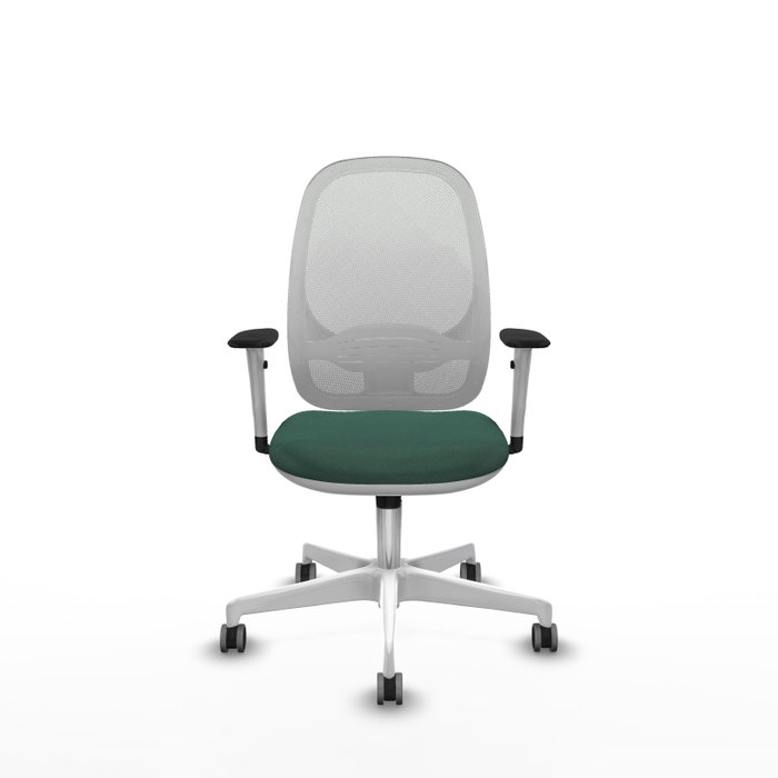 PIQUERAS Y CRESPO Silla de oficina Cilanco con mecanismo Sincro, Verde botella y Blanco PIQUERAS Y CRESPO Silla de oficina Cilanco con mecanismo Sincro, Verde botella y Blanco