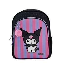 Toybags Mochila Kuromi Primaria Doble Compartimento Adaptable a Carro con Accesorio Pom-Pom 44 x 30 x 20 cm