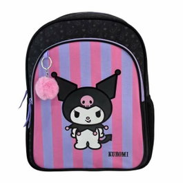 Toybags Mochila Kuromi Primaria Doble Compartimento con Pom-Pom