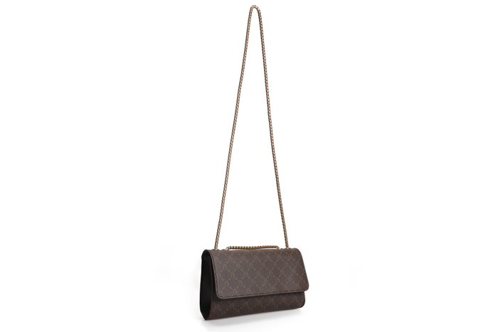 Lucky Bees Bolso Cruzado 1283 v2, Bolso Bandolera de Piel de Polivinilo, Marrón