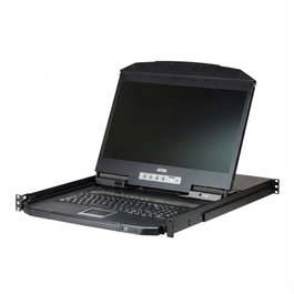 ATEN CL3108NX KVM Switch 8 Puertos con Pantalla LCD 18.5" VGA PS/2-USB Teclado Inglés EE.UU.