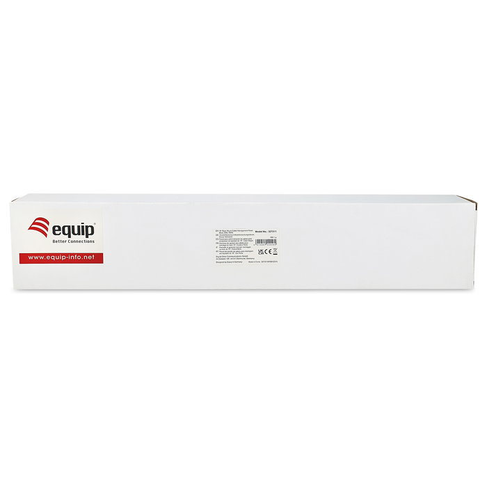 Equip Panel de gestión de cables para rack de 19 pulgadas 1U Negro