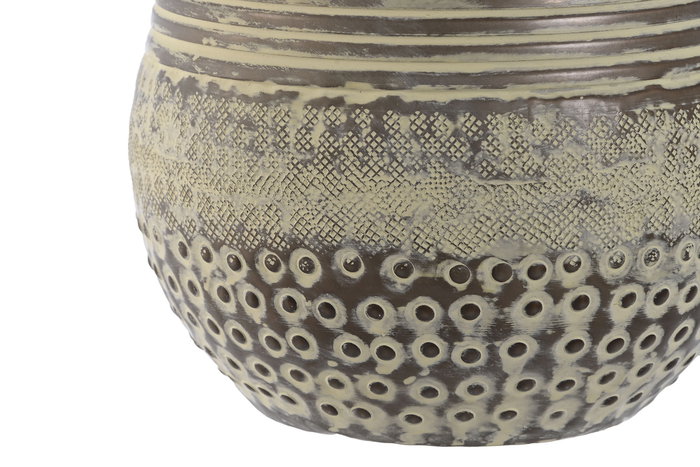 DKD Home Decor Jarrón de Aluminio Patinado Verde 18x18x30 cm DKD Home Decor Jarrón de Aluminio Patinado Verde 18x18x30 cm