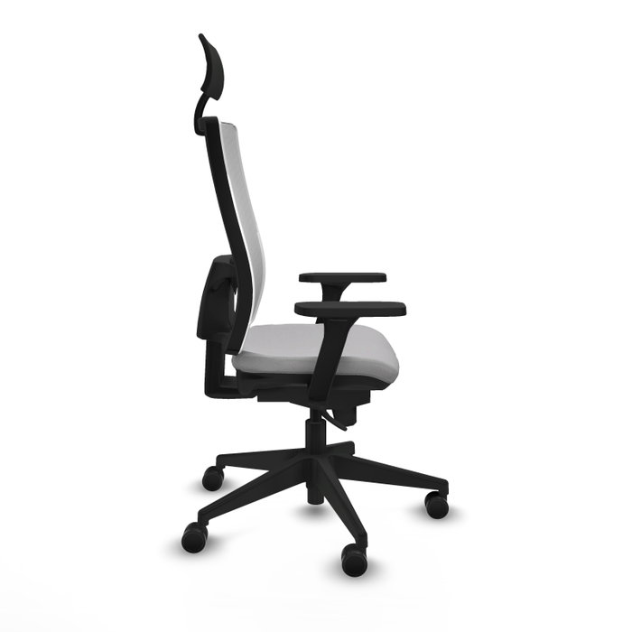 PIQUERAS Y CRESPO Silla de oficina Horna con mecanismo Sincro, Gris claro y Blanco PIQUERAS Y CRESPO Silla de oficina Horna con mecanismo Sincro, Gris claro y Blanco