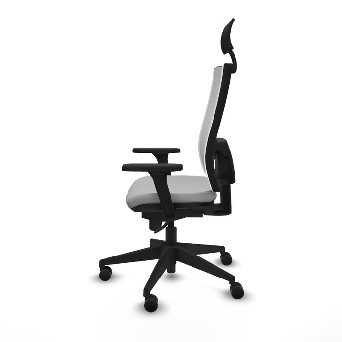 PIQUERAS Y CRESPO Silla de oficina Horna con mecanismo Sincro, Gris claro y Blanco PIQUERAS Y CRESPO Silla de oficina Horna con mecanismo Sincro, Gris claro y Blanco