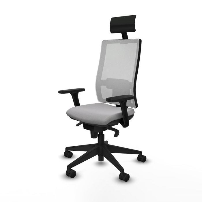 PIQUERAS Y CRESPO Silla de oficina Horna con mecanismo Sincro, Gris claro y Blanco PIQUERAS Y CRESPO Silla de oficina Horna con mecanismo Sincro, Gris claro y Blanco