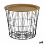 Mesa auxiliar Gift Decor Negro Dorado 52 x 40 x 52 cm (4 Unidades)