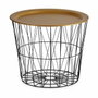 Mesa auxiliar Gift Decor Negro Dorado 52 x 40 x 52 cm (4 Unidades)