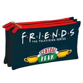 PERONA Portatodo Friends Triple 23x12x3,5cm con 3 compartimentos separados por cremalleras