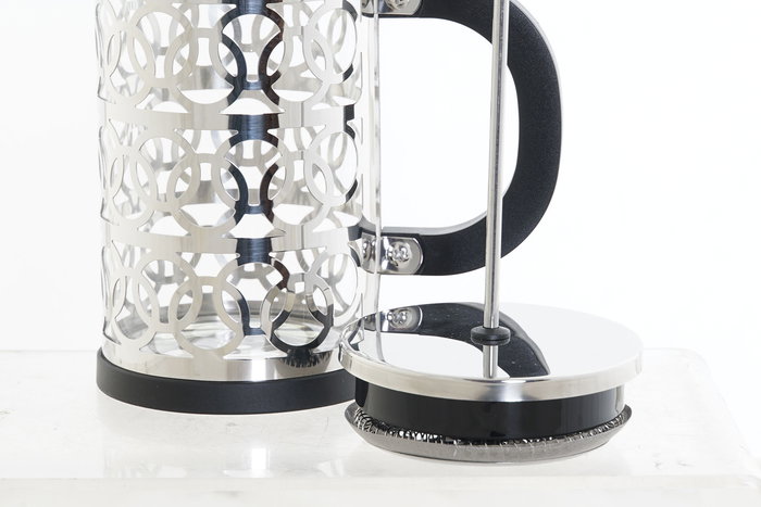 Cafetera Basicos DKD Home Decor Plateado Negro 9 x 18.5 x 16 cm