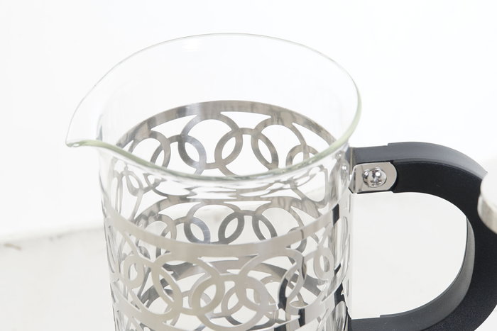 Cafetera Basicos DKD Home Decor Plateado Negro 9 x 18.5 x 16 cm