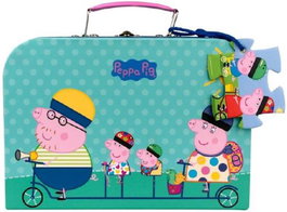 BARBO-TOYS Maleta Puzzle Peppa Pig en Bicicleta