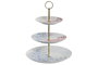 DKD Home Decor Frutero Coral 22 de 3 Pisos Azul, Fucsia y Blanco