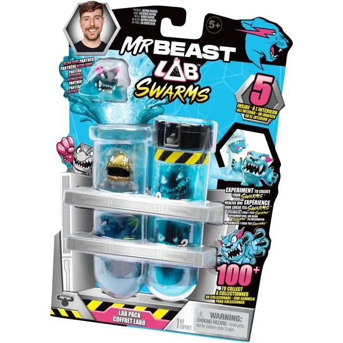 Moose Toys MrBeast Lab Swarms Figuras Miniatura 5 Modelos Aleatorios 2,5 cm Coleccionables