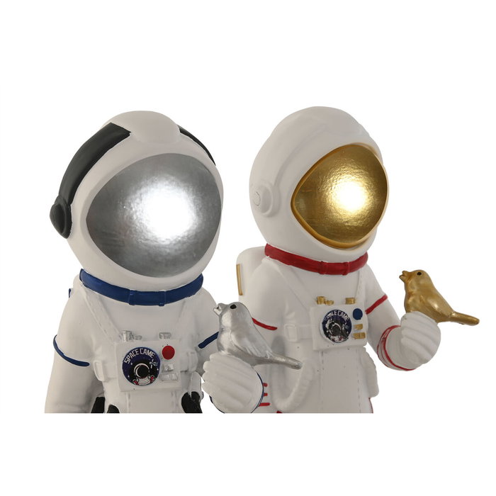 DKD Home Decor Figura de Resina Astronauta Colección Astronaut Girl, Surtido de 2 Unidades