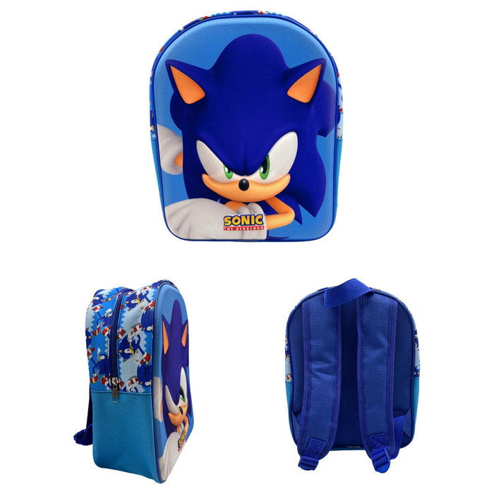 MANENTI Mochila 3D Sonic the Hedgehog 30cm MANENTI Mochila 3D Sonic the Hedgehog 30cm