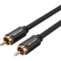 Vention VAB-R09-B150 Cable RCA (Cinch) Audio/Video, Conectores Macho Dorados, 1.5m, Negro, Doble Apantallado