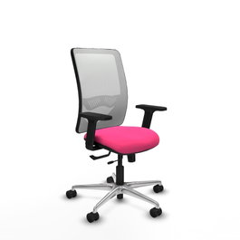 PIQUERAS Y CRESPO Silla de oficina Zulema Rosa y Blanco