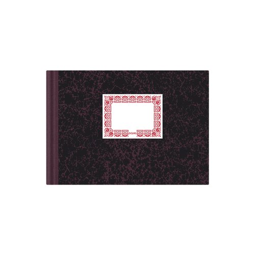 Dohe Libro de Cartoné Caja 100 Hojas Numeradas Burdeos Cuarto Apaisado