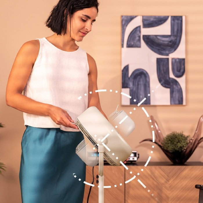 Ventilador de Pie Cecotec EnergySilence 250 ClassiStyle Beige 25 W Ventilador de Pie Cecotec EnergySilence 250 ClassiStyle Beige 25 W