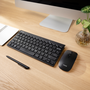 Tooq TQKMW-3101-B Teclado Compacto y Ratón Slim Inalámbrico Negro