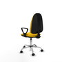 PIQUERAS Y CRESPO Silla de oficina Algarra Amarillo con Base Cromada
