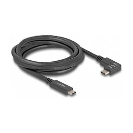 DeLOCK Cable USB Type-C a USB Type-C Angular 2 m 60 W 5 Gbps Negro