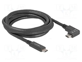 DeLOCK Cable USB Type-C a USB Type-C Angular 2 m 5 Gbps 60 W 4K