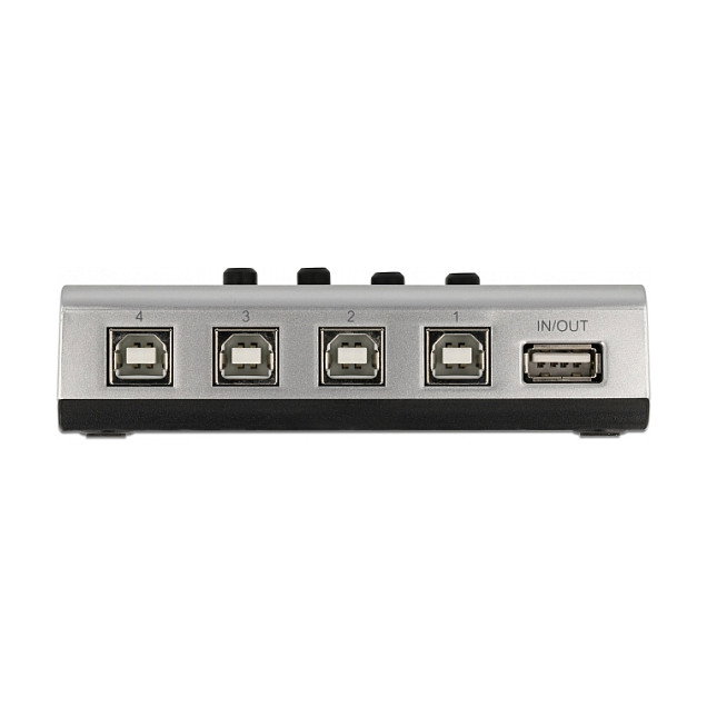 DeLOCK Conmutador USB 2.0 4 x Tipo-B hembra a 1 x Tipo-A hembra manual bidireccional 87763