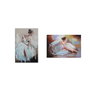 DKD Home Decor Set de 2 Cuadros de Lienzo Bailarina Multicolor