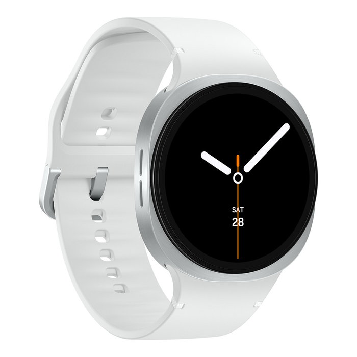 Samsung Galaxy Watch7 SM-L330NZSAXEF 44mm Aluminio Plata con Correa Blanca de Silicona, Bluetooth, GPS, Wear OS, 32GB, 5ATM, MIL-STD-810H