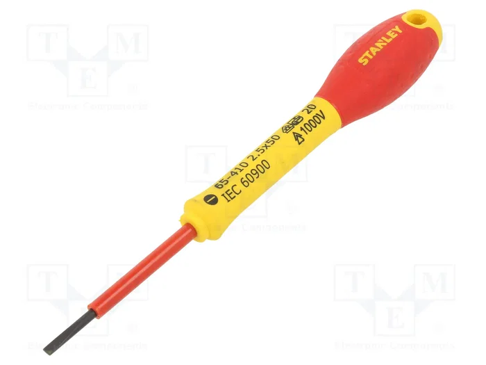 STANLEY Destornillador plano aislado FATMAX® SL 2,5 50mm STANLEY Destornillador plano aislado FATMAX® SL 2,5 50mm