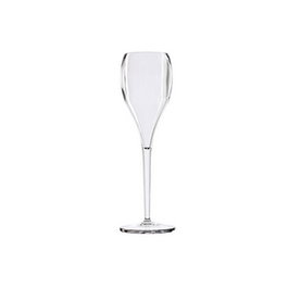 ITALESSE Copa Flute Prive Beach, Copa de policarbonato transparente, 205 mm de alto, capacidad 13 cl (Set de 48)