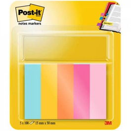 Banderitas Adhesivas Post-It 670 15X50 Pack De 5 Colores Beachside (Set de 36)