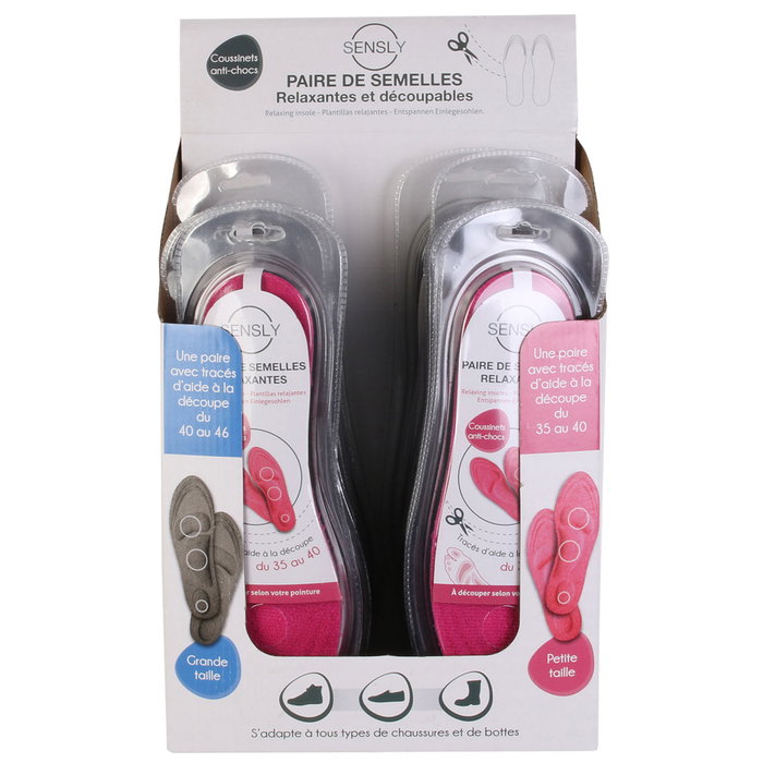 Sensly Par Plantillas Pie Relajantes con Almohadillas Antichoque para Bienestar Diaria