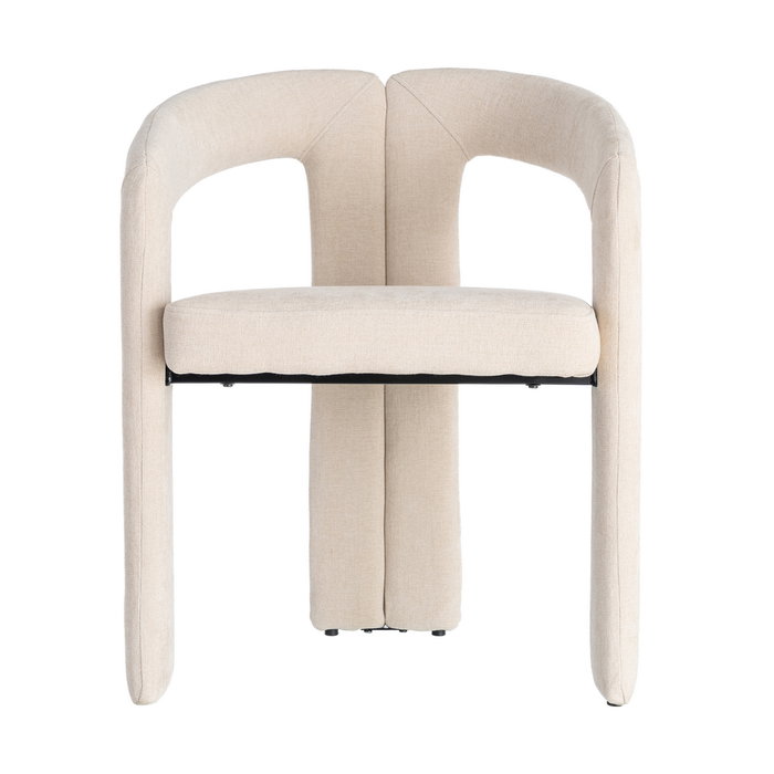 Silla Brazos Crema Tejido Contract 60 X 50 X 76,50 cm (Set de 2)