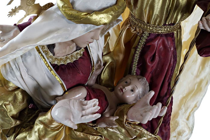 DKD Home Decor Nacimiento Navidad Moderna Azul Dorado 48 x 28 x 90 cm