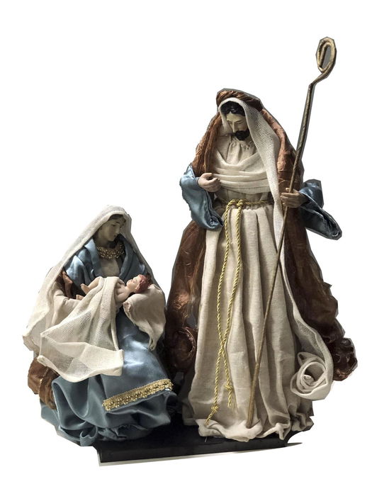 DKD Home Decor Nacimiento Navidad Moderna Azul Dorado 48 x 28 x 90 cm