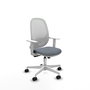 PIQUERAS Y CRESPO Silla de oficina Cilanco con mecanismo Sincro, Gris y Blanco