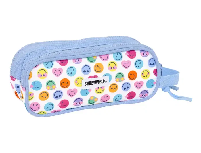 Safta Portatodo Doble Reciclado Smiley World Joyful 21x8x6cm Safta Portatodo Doble Reciclado Smiley World Joyful 21x8x6cm