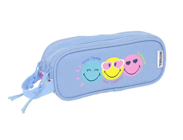 Safta Portatodo Doble Reciclado Smiley World Joyful 21x8x6cm Safta Portatodo Doble Reciclado Smiley World Joyful 21x8x6cm