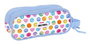 Portatodo Doble Smiley Joyful Multicolor Azul claro 21 x 8 x 6 cm