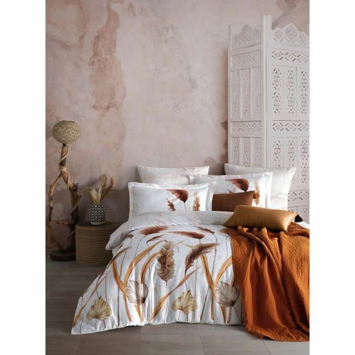 Aucune Juego de cama blanco de 100% algodón satén con funda nórdica y 2 fundas de almohada de 220x240 cm Aucune Juego de cama blanco de 100% algodón satén con funda nórdica y 2 fundas de almohada de 220x240 cm