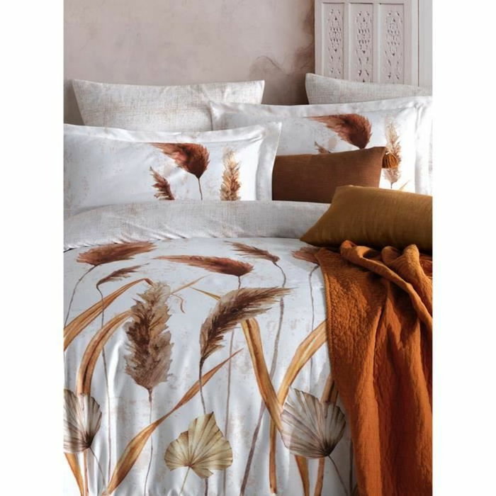 Aucune Juego de cama blanco de 100% algodón satén con funda nórdica y 2 fundas de almohada de 220x240 cm Aucune Juego de cama blanco de 100% algodón satén con funda nórdica y 2 fundas de almohada de 220x240 cm