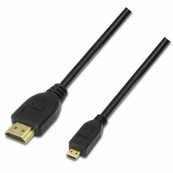 Aisens Cable HDMI Tipo A a Micro HDMI Tipo D, 1.8m, Negro
