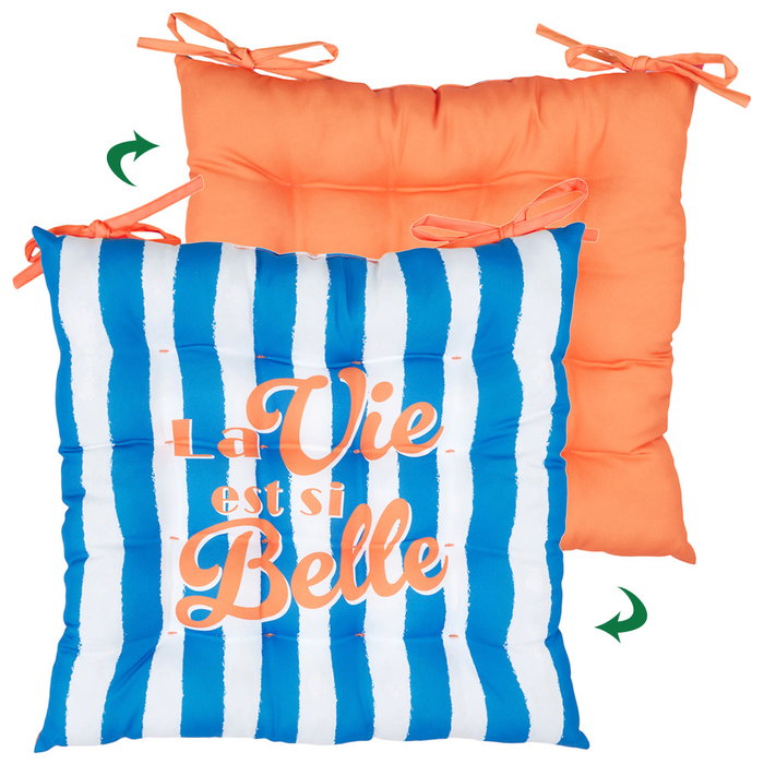Home Deco Factory Cojín Silla Hidrófugo Estampado 40x40 cm - Colección Dolce Vita - Amarillo, Azul, Naranja, Rosa, Rojo Home Deco Factory Cojín Silla Hidrófugo Estampado 40x40 cm - Colección Dolce Vita - Amarillo, Azul, Naranja, Rosa, Rojo