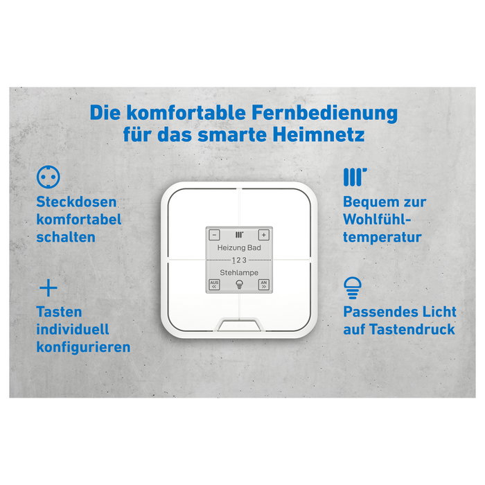 AVM FRITZ!DECT 440 Taster para control Smart Home con pantalla, Blanco
