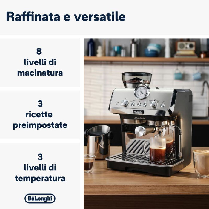 De'Longhi La Specialista Arte EC9155.MB Máquina de Café con Vaporizador de Leche 15 bares Negro Metal