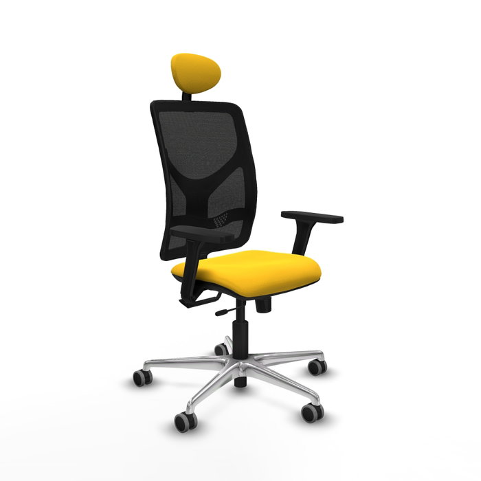 PIQUERAS Y CRESPO Silla de oficina Motilla con mecanismo Sincro/Traslack Amarillo y Negro PIQUERAS Y CRESPO Silla de oficina Motilla con mecanismo Sincro/Traslack Amarillo y Negro