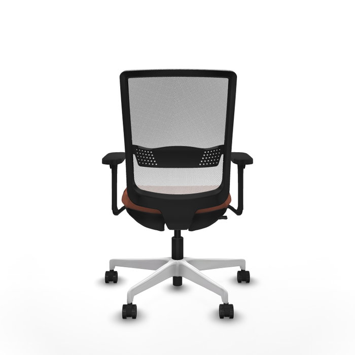 PIQUERAS Y CRESPO Silla de oficina Haches Marrón y Blanco con Mecanismo Sincro/Traslack